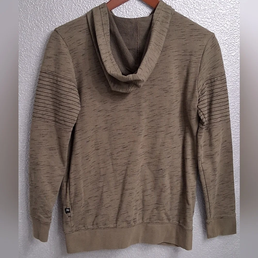 Olive Heathered Lightweight Jacket With Hood   Size L